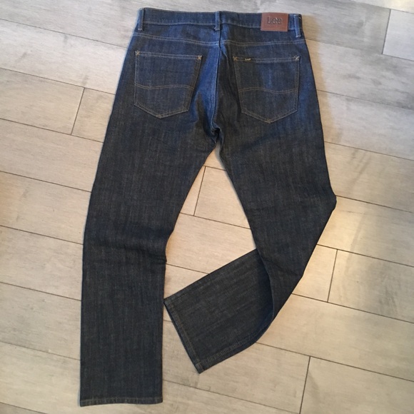 PREOWNED LEE MENS JEANS L231 SLIM FIT TAPPED LEG W33”x30”L LIKE NEW - Picture 5 of 11